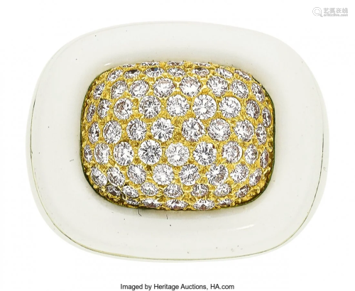 55014: Diamond, Enamel, Gold Ring, David Webb The ring