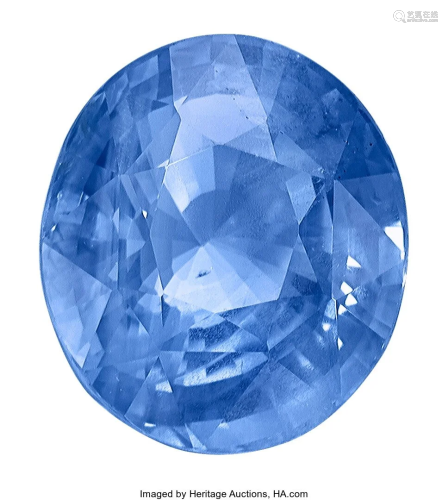 55124: Unmounted Sapphire The oval-shaped sapphire mea