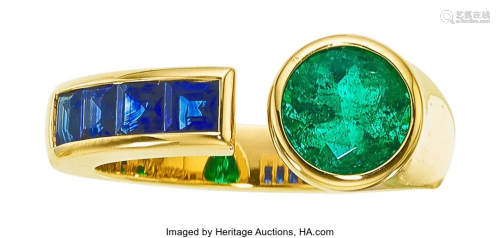 55167: Emerald, Sapphire, Gold Ring, Aletto Brothers T