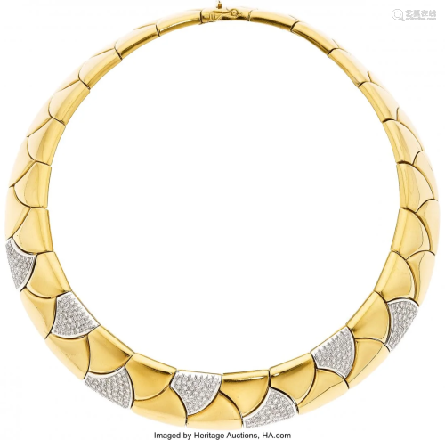 55147: Diamond, Gold Necklace, Roberto Legnazzi The co
