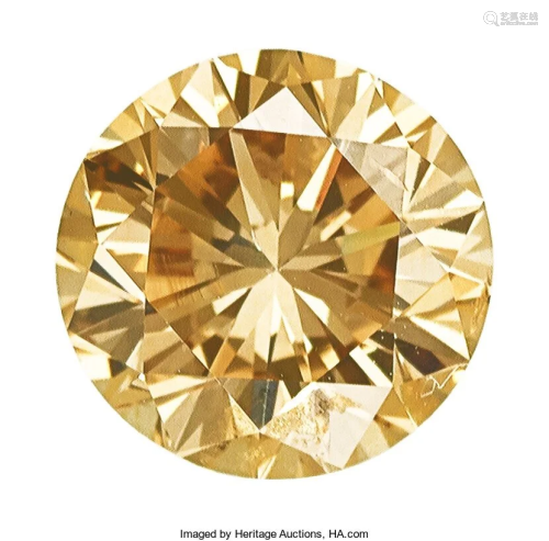 55119: Unmounted Fancy Yellowish Brown Diamond The ro