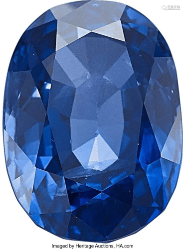 55122: Unmounted Ceylon Sapphire The oval-shaped sapp