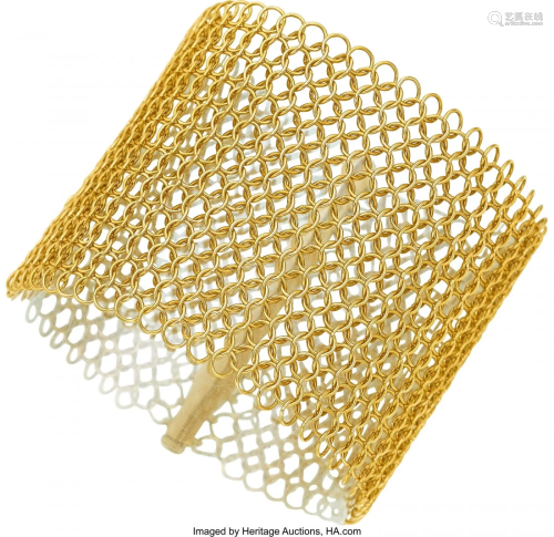 55168: Gold Bracelet, H. Stern The 18k gold mesh brace