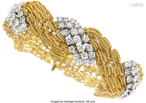 55087: Diamond, Platinum, Gold Bracelet The bracelet
