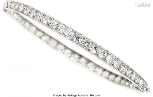 55205: Art Deco Diamond, Platinum Bracelet, Van Cleef &