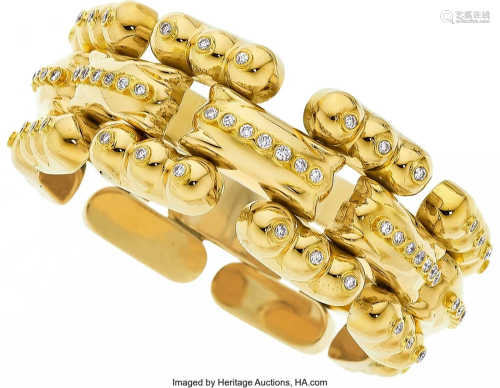 55051: Diamond, Gold Bracelet, Paul Flato The bracelet