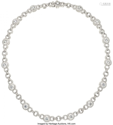 55265: Diamond, White Gold Necklace The necklace featu