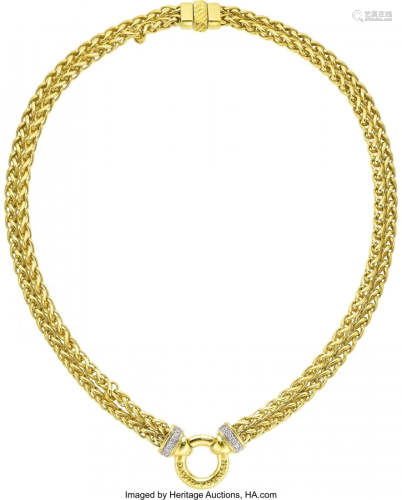 55081: Diamond, Gold Necklace, David Yurman The neckla