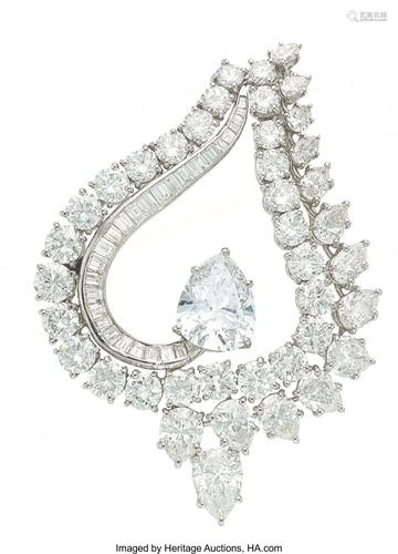 55377: Diamond, Platinum Pendant-Brooch, Harry Winston,