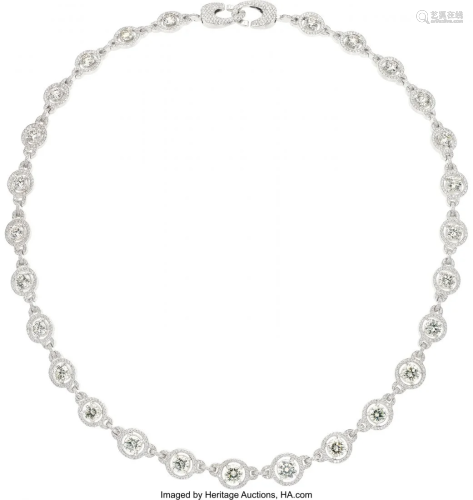 55347: Diamond, White Gold Necklace The necklace featu