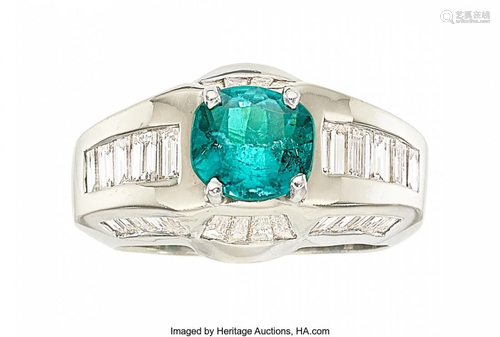 55321: Paraiba Tourmaline, Diamond, Platinum, White Gol