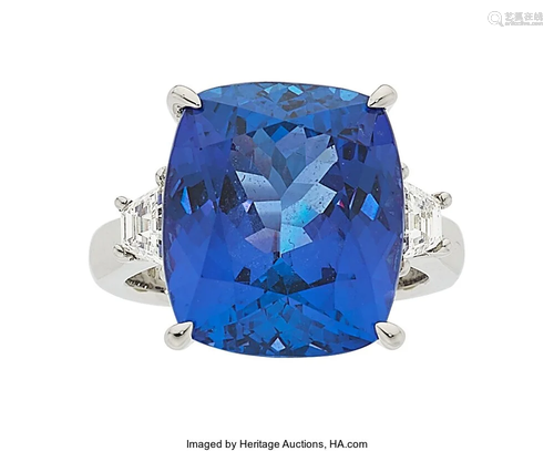 55372: Tanzanite, Diamond, White Gold Ring, Dyach The