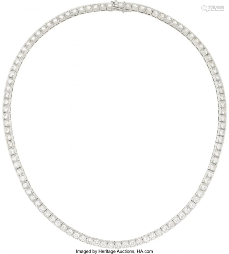 55373: Diamond, Platinum Necklace The necklace feature
