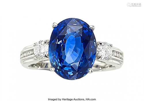 55316: Ceylon Sapphire, Diamond, White Gold Ring, Dyach