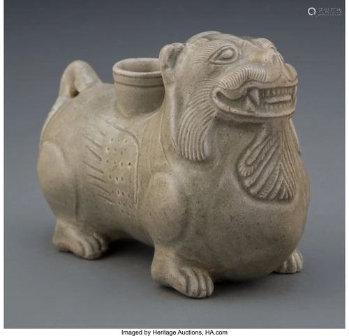 67095: A Chinese Yueyao Animal-Form Vessel, Western Jin