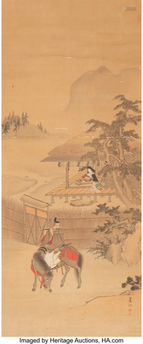 67352: Japanese School (19th Century) Musicians Ink and