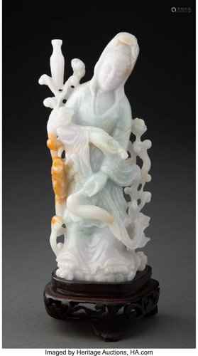 67069: A Chinese Carved Jadeite Beauty 7 x 2-3/4 x 2 in