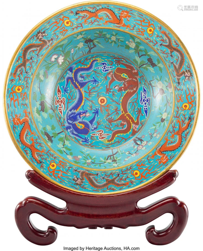 67187: A Monumental Chinese Cloisonné Basin on H