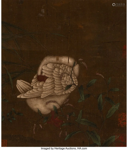 67290: A Chinese Ink and Color on Silk Painting of a Go