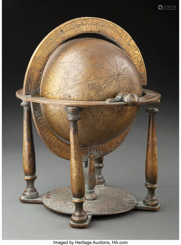 67328: An Indian Brass Celestial Globe, 19th-20th centu