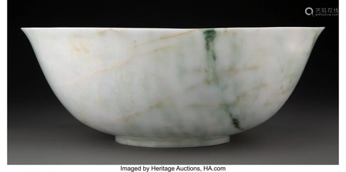 67071: A Large Chinese Jadeite Bowl 5 x 13-1/8 inches (