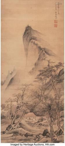 67286: Zhao Wendu (Chinese, 1570-1633) Landscape Ink on