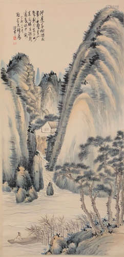Chinese Chen Banding'S Painting Of Landscape On Paper