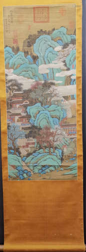 Chinese Cao Zhibai'S Painting On Silk