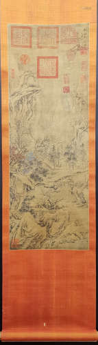 Chinese Wang Juzheng'S Painting On Silk