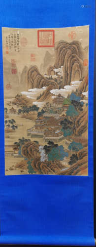 Chinese Dong Bangda'S Painting On Silk