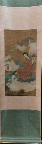 Chinese Li Song'S Painting Of Fairy On Silk