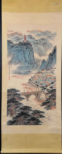 Chinese Qian Songyan'S Painting Of View Of Villages