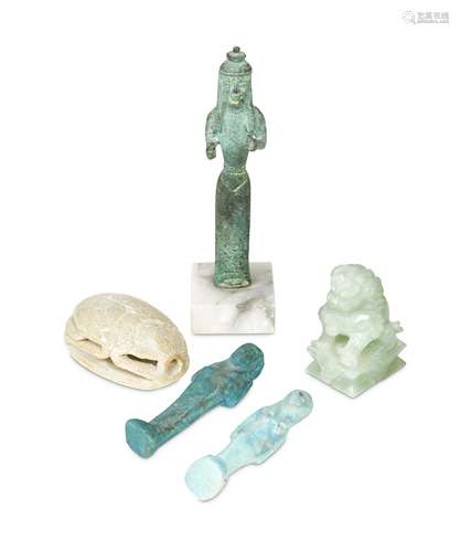 An Egyptian faience Ushabti, late period, 600-800BC,