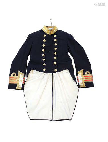 A Royal Navy Surgeon Commander full dress coat, circa 1918,