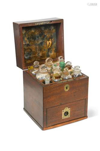 A Victorian mahogany domestic medicine box,