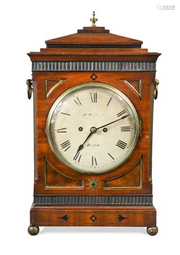 A Regency mahogany bracket clock,