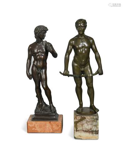 Spiro Schwatenberg (German, 1898–1922), a bronze model of a nude male,