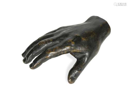 20th century British School, a bronze model of Arthur Schnabel's hand,