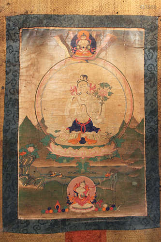 An East Tibetan Thangka, depicting a white tara, 18th/19th century,