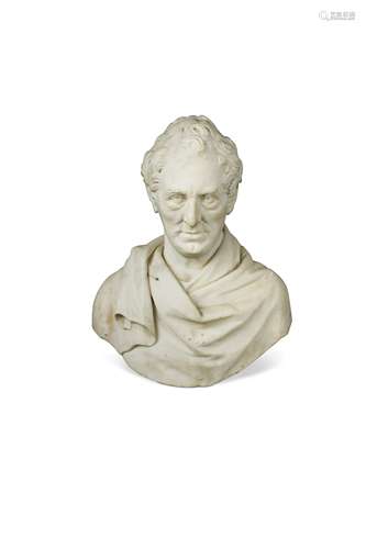 A 19th century marble bust by John Kirk,