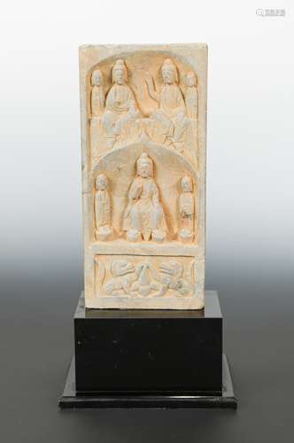 A Chinese limestone Buddhist votive stele, in Northern Wei Dynasty style,