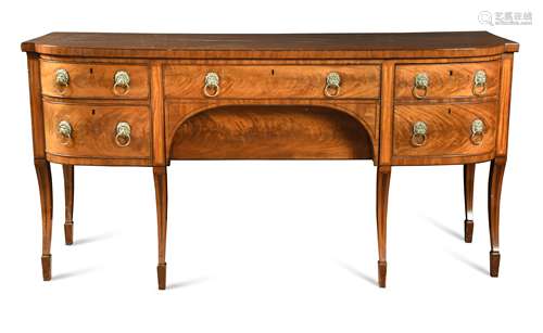 A late Regency mahogany sideboard,