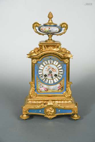 A French 19th century ormolu mantel clock,