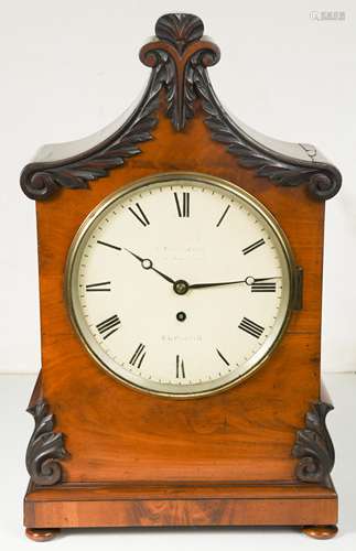 A William IV mahogany bracket timepiece,