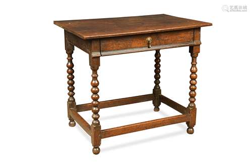 An oak side table, 17th century,