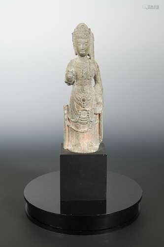 A Chinese limestone standing figure of Avalokiteshvara, in 6th/7th century style,