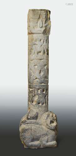 A Chinese limestone column, perhaps late Han Dynasty,