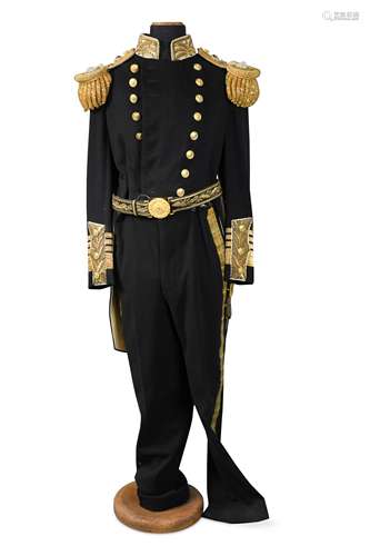 A Royal Navy Vice-Admiral uniform by Gieves Ltd.,