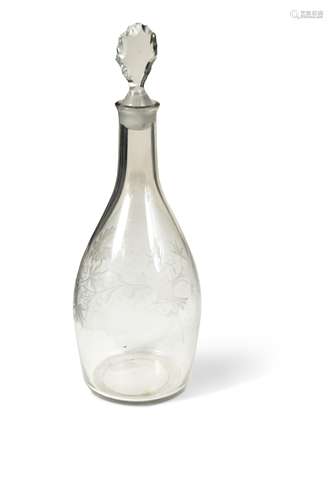 A Jacobite decanter and stopper,