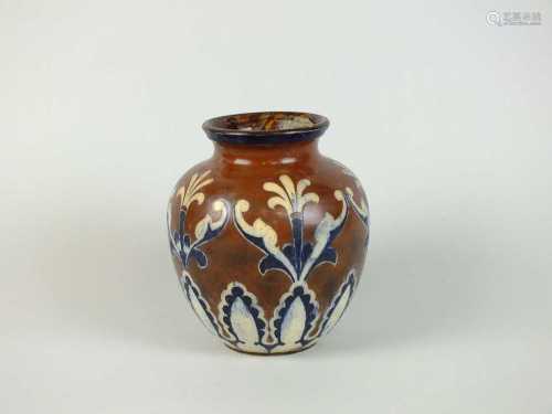 Martin Brothers stoneware vase, dated 1896